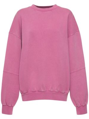 Pamučni džemper oversized Cannari Concept ljubičasta