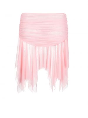 Asymetrické tylové mini sukně Gimaguas růžové