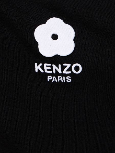 Top din bumbac din jerseu Kenzo Paris negru