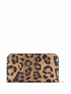 Geldbörse mit reißverschluss mit print mit leopardenmuster Dolce & Gabbana