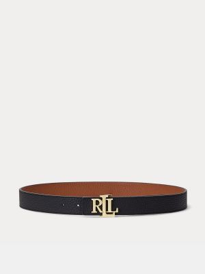 Cinturón de cuero con hebilla reversible Lauren Ralph Lauren