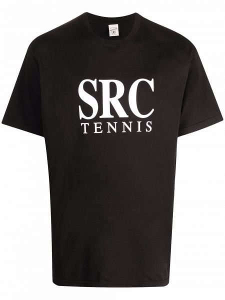 Camiseta con estampado Sporty & Rich negro