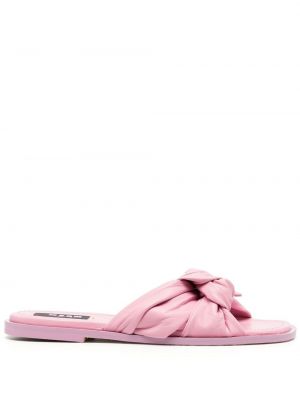 Kožené sandály Msgm růžové