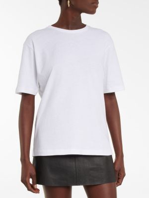 Camiseta de algodón Khaite blanco