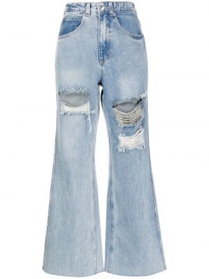 Rippet flared jeans Izzue blå