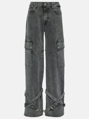Jeans a vita bassa 7 For All Mankind grigio