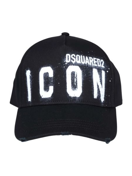 Czarna czapka z daszkiem Dsquared2