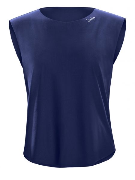 Sportiniai marškinėliai be rankovių Winshape mėlyna