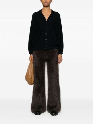Kašmírové kalhoty Lisa Yang hnědé