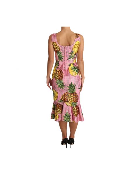 Vestido midi con lentejuelas Dolce & Gabbana Pre-owned rosa