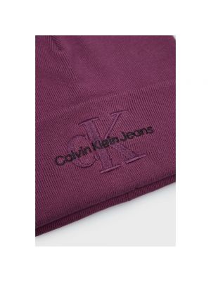 Gorro con bordado Calvin Klein violeta
