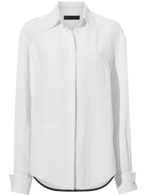 Сатенена риза Proenza Schouler бяло