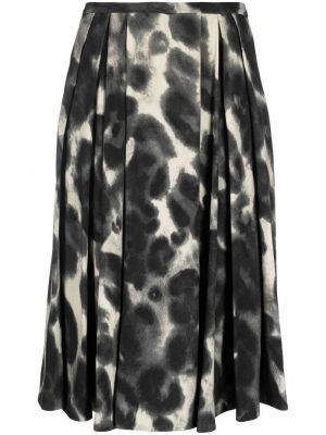 Plisované sukně s potiskem s abstraktním vzorem Aspesi šedé