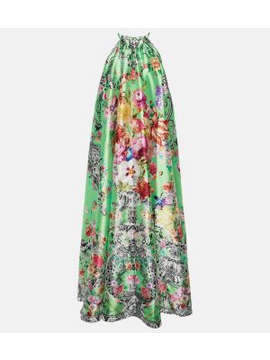 Dolga obleka s cvetličnim vzorcem Camilla