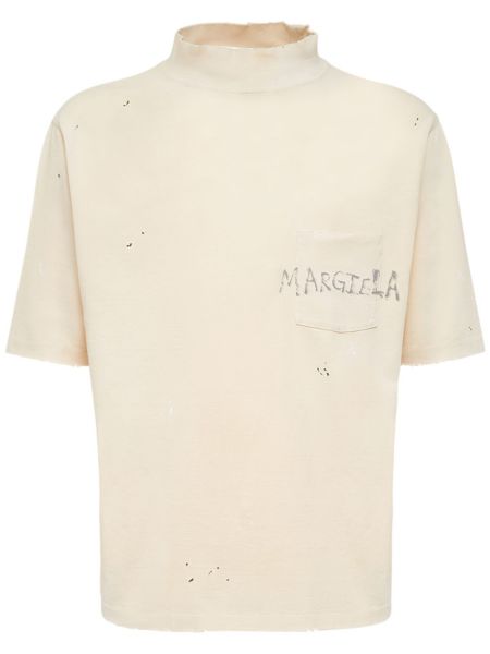 Camiseta de algodón de tela jersey Maison Margiela
