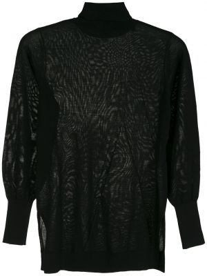 Прозрачен пуловер Armani Exchange черно
