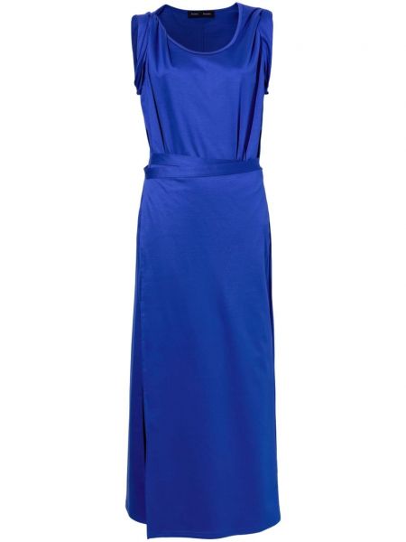 Βαμβακερή φόρεμα με λαιμόκοψη boatneck Proenza Schouler μπλε