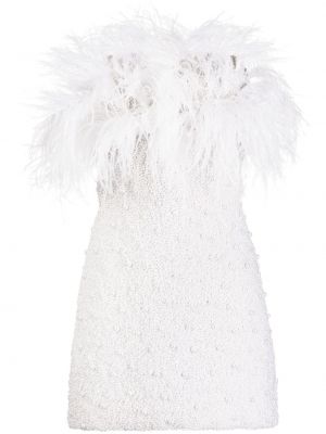 Koktel haljina sa šljokicama Retrofete bijela