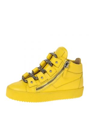 Sneakersy skórzane Giuseppe Zanotti Pre-owned żółte