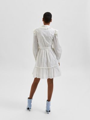 Robe chemise Selected Femme blanc