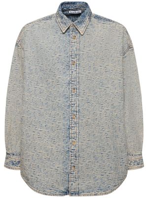 Bavlnená rifľová košeľa Acne Studios modrá