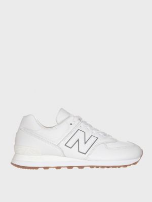 Шкіряні кросівки New Balance 574 білі