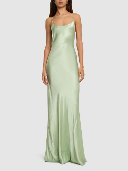 Maksi suknelė iš viskozės Victoria Beckham žalia