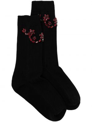 Πλεκτός κάλτσες με πετραδάκια Simone Rocha μαύρο