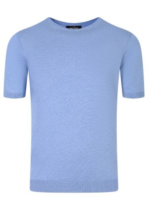 Шелковая футболка Gran Sasso голубая