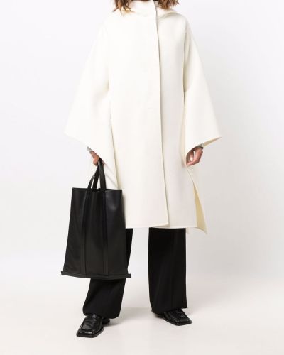 Poncho con capucha Jil Sander blanco