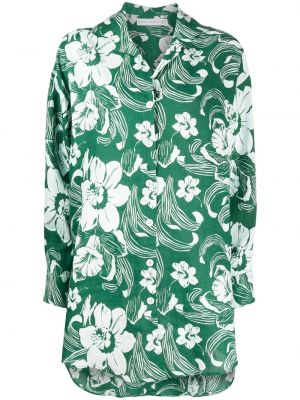 Obleka s cvetličnim vzorcem s potiskom Faithfull The Brand zelena