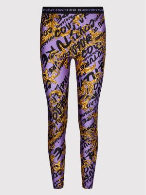 Legginsy 73HAC101 Fioletowy Slim Fit Versace Jeans Couture