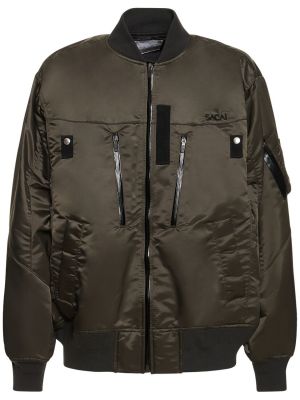 Naylon bomber ceket Sacai haki