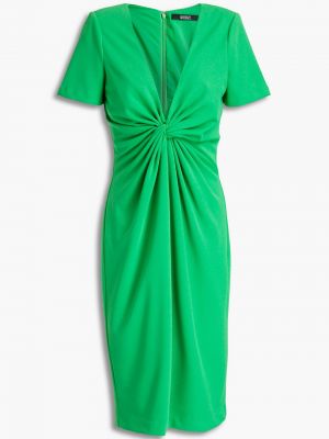 Платье из крепа Badgley Mischka, зеленое