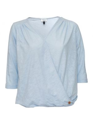 Блуза Sportalm, свободный силуэт, укороченный рукав, без карманов, однотонная, 42 голубой