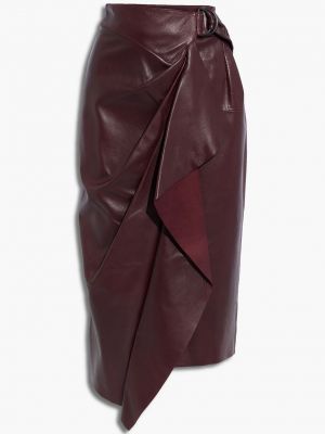 Кожаная юбка Isabel Marant бордовая