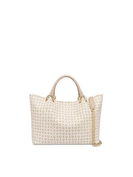 Shopper handtasche mit taschen Pollini weiß