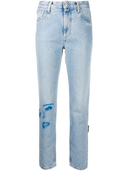 Straight leg jeans con stampa Off-white