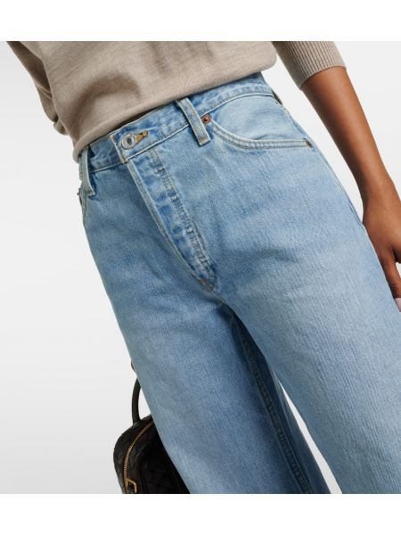 Straight fit džíny s nízkým pasem Re/done modré