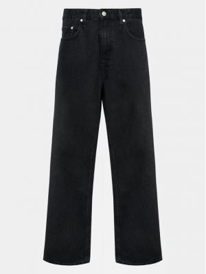 Blugi drepți Calvin Klein Jeans negru