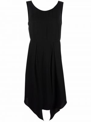 Hedvábné šaty s odhalenými zády bez rukávů na zip Chanel Pre-owned - černá