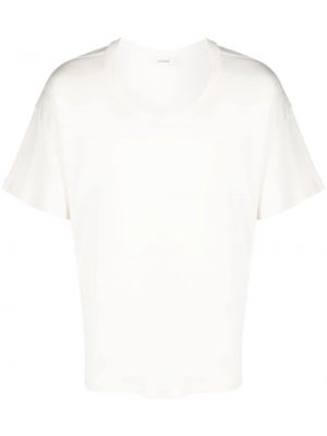 Bavlněné tričko Lemaire bílé