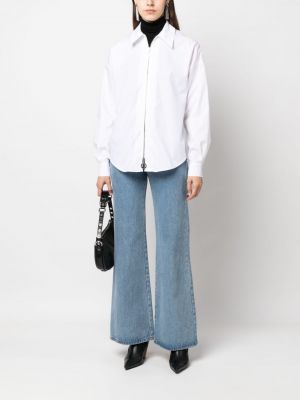 Jeanshemd mit reißverschluss aus baumwoll Moschino Jeans weiß