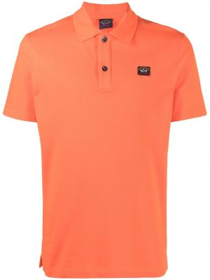 Поло тениска Paul & Shark оранжево