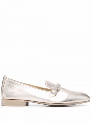 Loafers med rhinestones Santoni gul