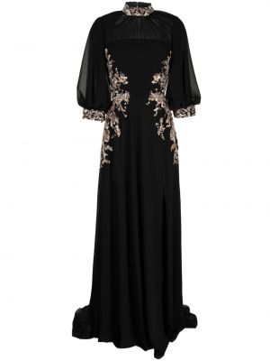 Flitrované dlouhé šaty Saiid Kobeisy čierna