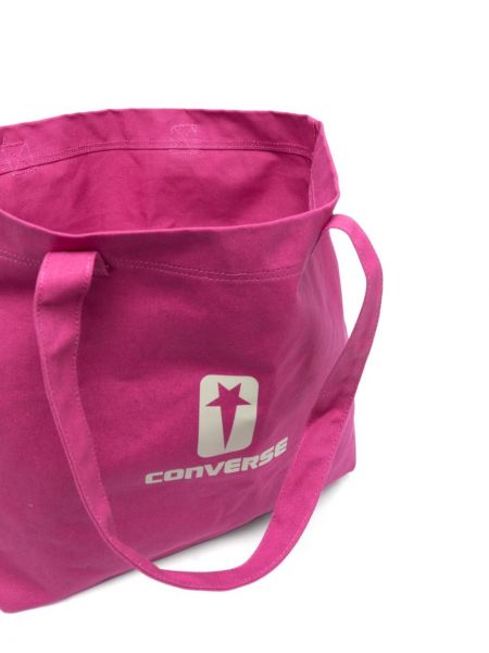 Borsa shopper di cotone Converse X Drkshdw rosa