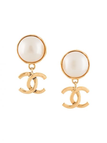 Pendientes con perlas Chanel Pre-owned blanco