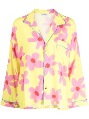 Květinová košile s potiskem Mira Mikati žlutá