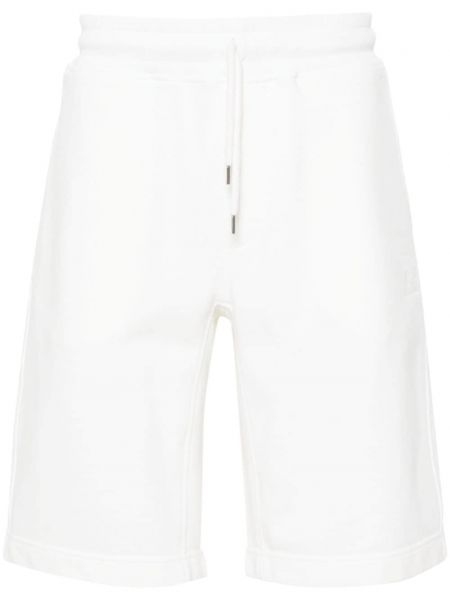 Pantaloni scurți cu broderie din bumbac C.p. Company alb